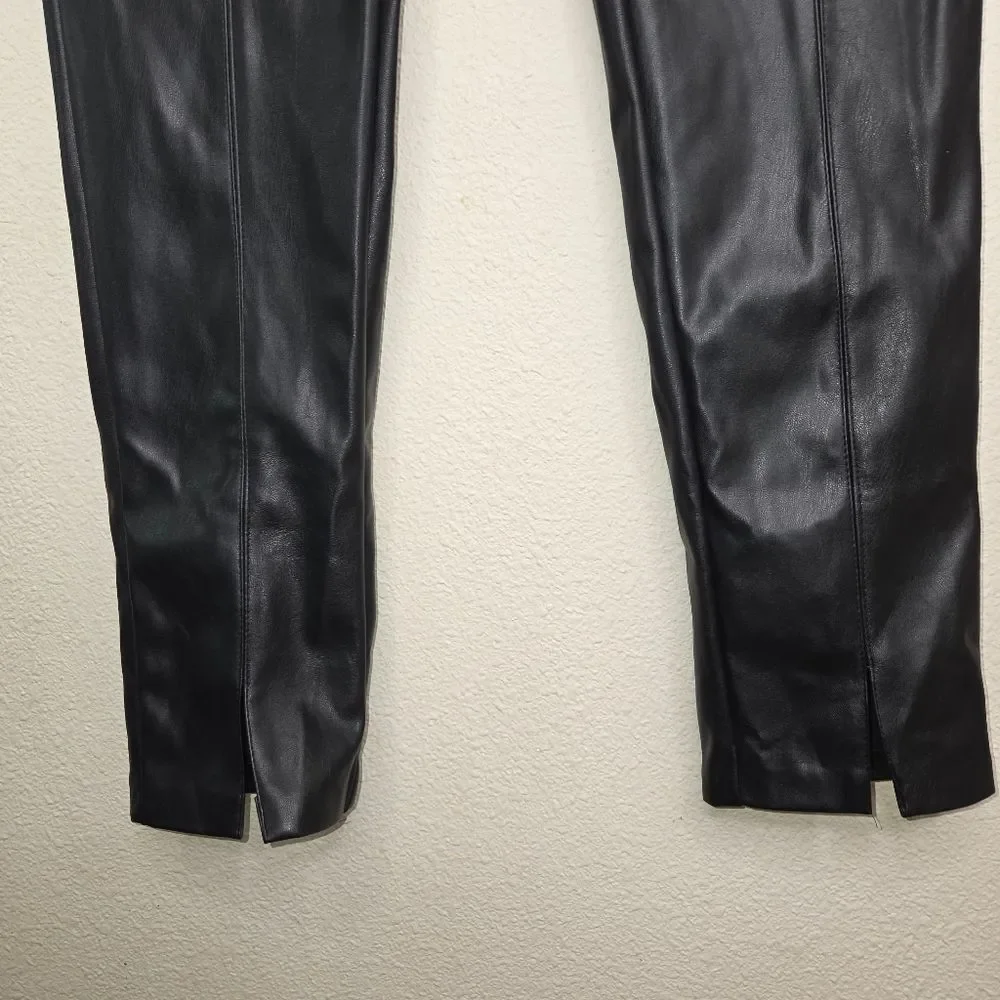 Idem Ditto Nwt Black Faux Leather Skinny Leg Pants Size Medium